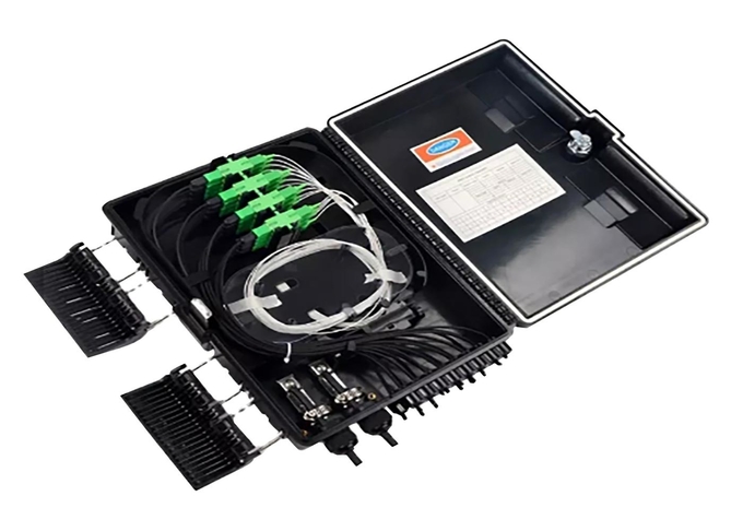 Черный ящик IP65 ABS распределения оптического волокна ядра коробки 16 набора FTTH оборудования оптического волокна 0