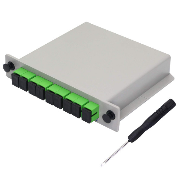 1x8 Splitter PLC кассеты волокна SC APC оптически в коробке оптического волокна 0