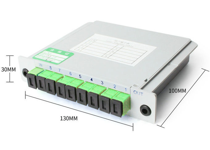 1x8 Splitter PLC кассеты волокна SC APC оптически в коробке оптического волокна 1