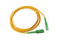 SC APC Green Optical Fiber Patch Cord, armored fiber optic patch cable