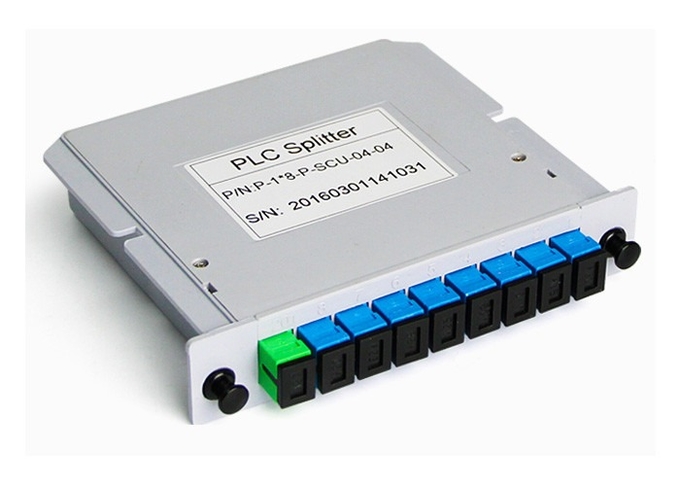 Сплиттер оптического волокна ПЛК кассеты 1кс8 кабеля падения оптического волокна ФТТС в коробке Абс 0