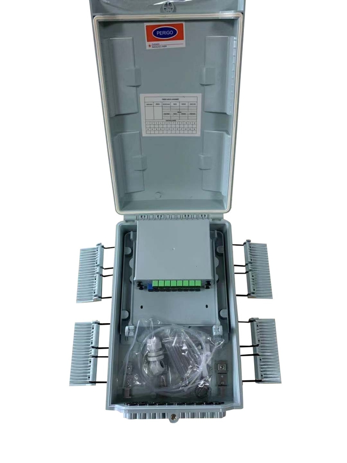 IP 65 ABS коробки распределения оптического волокна Китая 24 гаван с Splitter PLC SC метода стены/поляка вставляемым 2