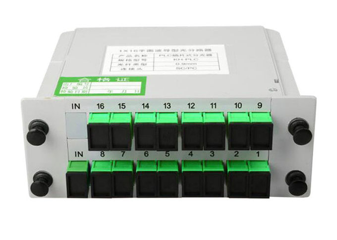 Коробка Splitter SC APC 1x16 для кабеля оптического волокна, Splitter оптического волокна Plc кассеты 0