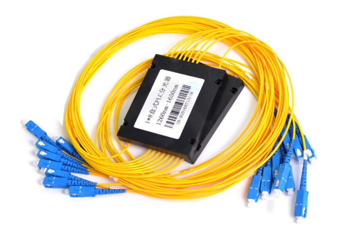коробка Splitter 1x8 для кабеля оптического волокна, кабеля оптического волокна одиночного режима 0